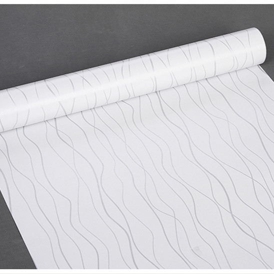 Cuộn 5m Decal Giấy Dán Tường vân trắng ( sợi chỉ xám)  (5m dài x 0.45m rộng)
