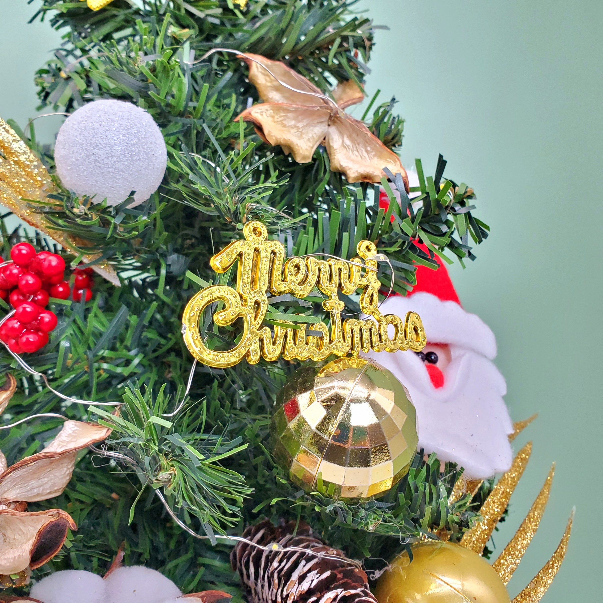 Cây Thông Nhí Để Bàn TL01 40CM Trang Trí Giáng Sinh Có Đèn