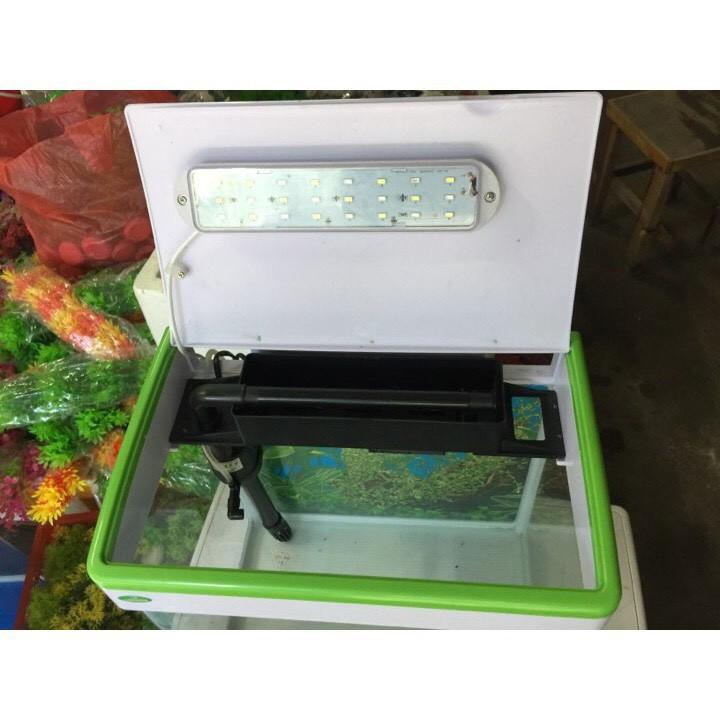 Bộ bể cá văn phòng, Bể thủy sinh MJ 360, bể đúc MJ- 360 gồm phụ kiện đèn,máng lọc kiểu dáng đẹp