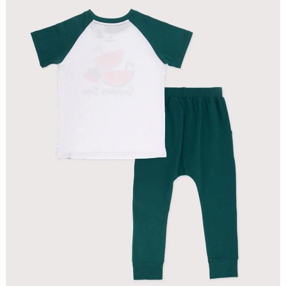 Bộ áo raglan quần dài bé trai 2 - 5 tuổi vải cotton in hình dưa hấu trước ngực TPTS2-1424B - OETEO Tropical Land