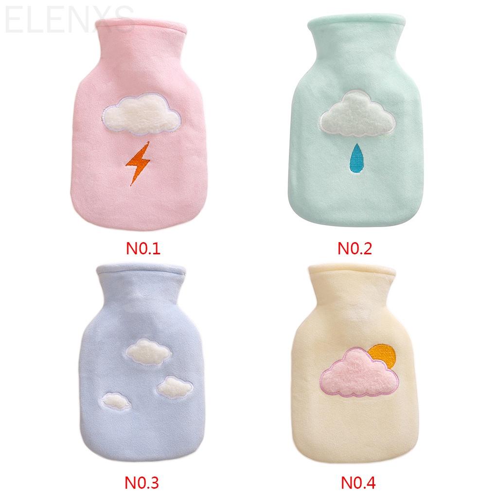 Cloud Warm Water Bag Thick Plush Hot Water Bottle Hand Warmer Large 500ML Student Portable Water-filled Heater ELEN