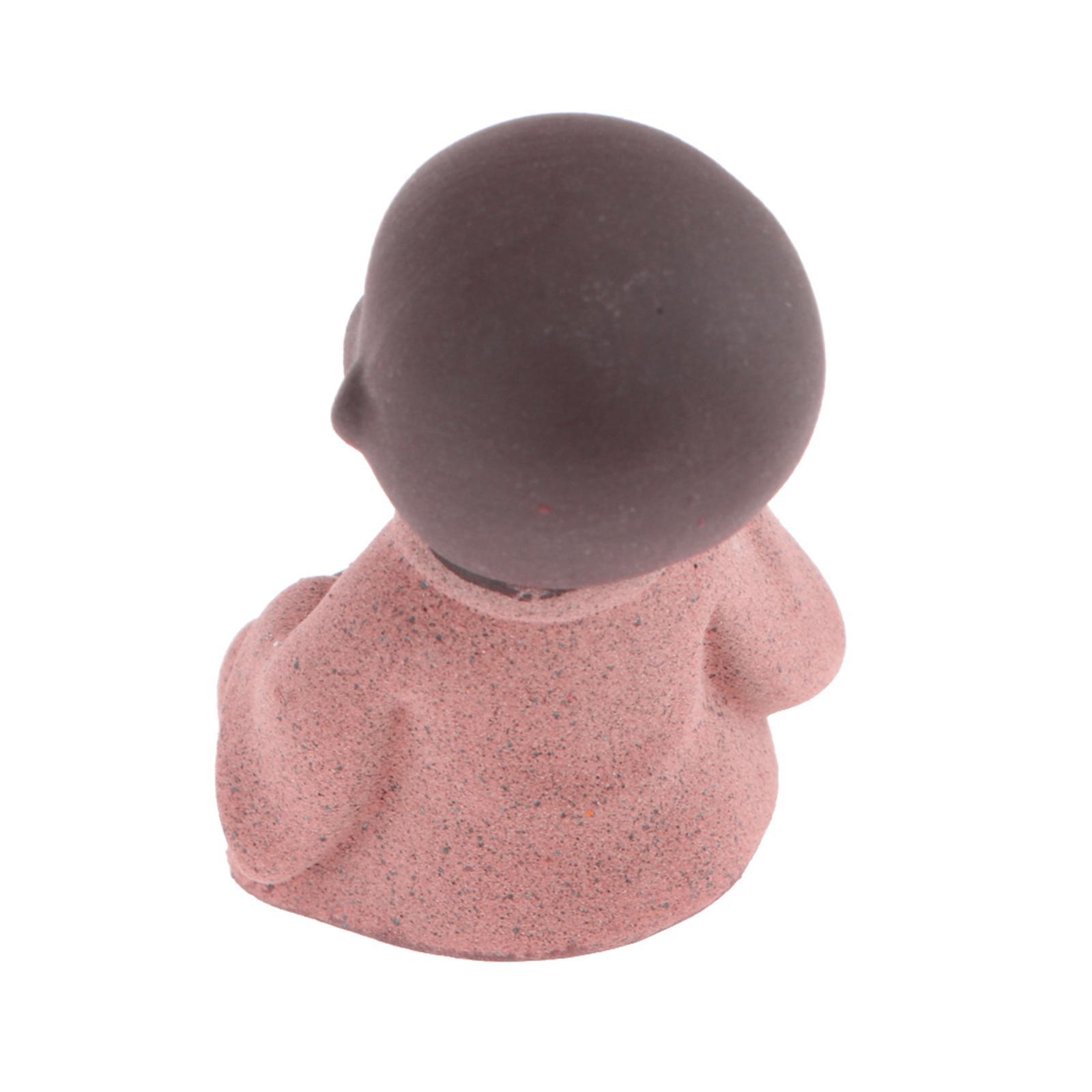 Ceramic Small Buddha Statue Monk Figurine Decorative Ornaments