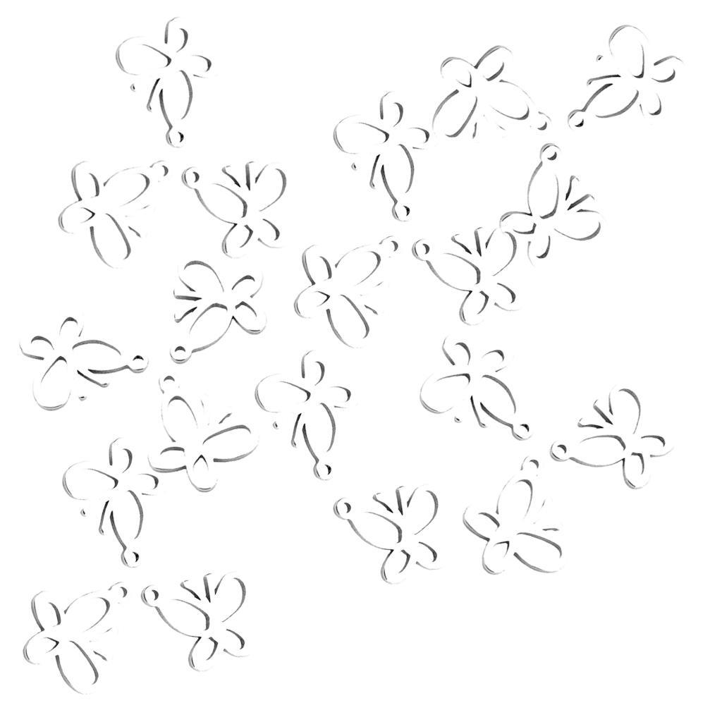 20 Pieces Stainless Steel Butterfly Pendants Charms Jewelry Making Findings for Necklace Earring Bracelets crafts