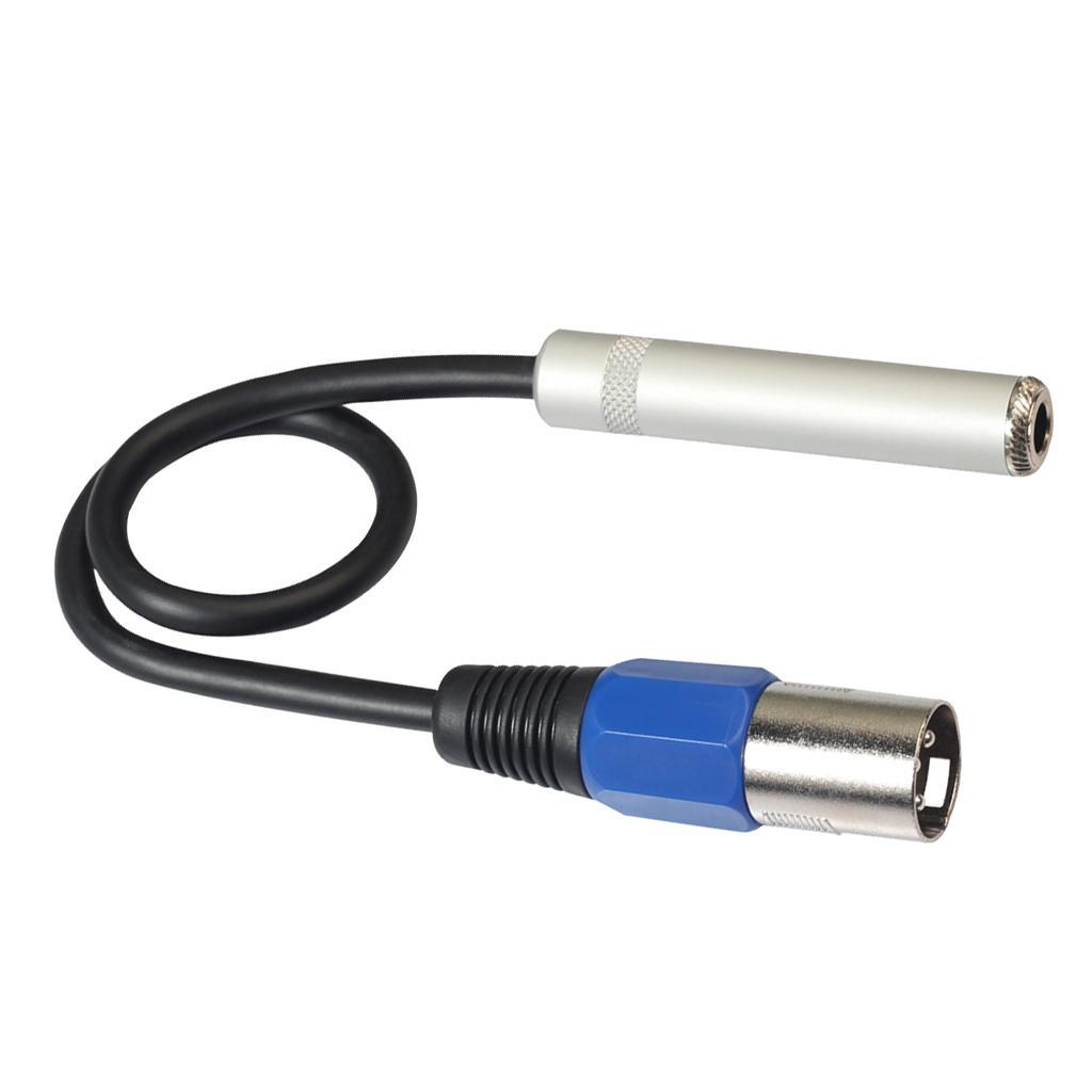 2x Balanced 3-Pin XLR Male to 6.35mm Female Stereo Audio Cable Mic Adapter