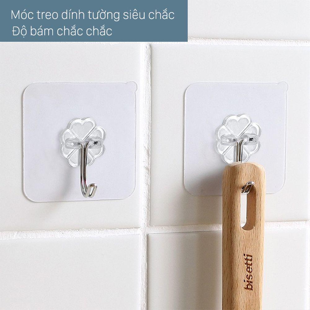 Móc treo đồ dán tương siêu dính, chịu lực cao giúp sắp xếp gọn gàng đồ đạc