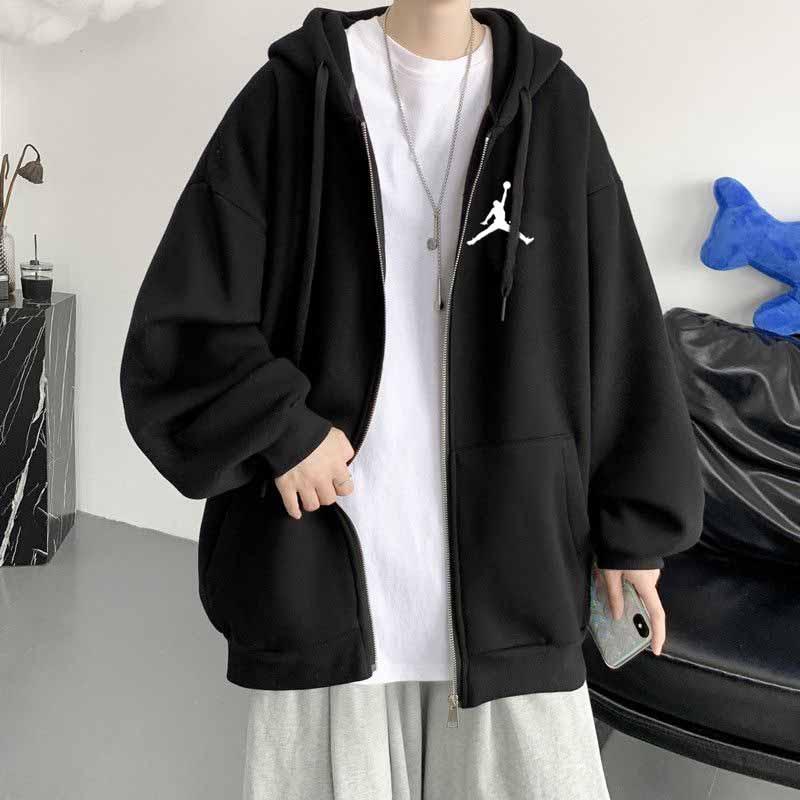 Áo Khoác Nỉ Form Rộng Logo Người Banh - Áo Khoác khóa kéo chống nắng có nón unisex g5.shop