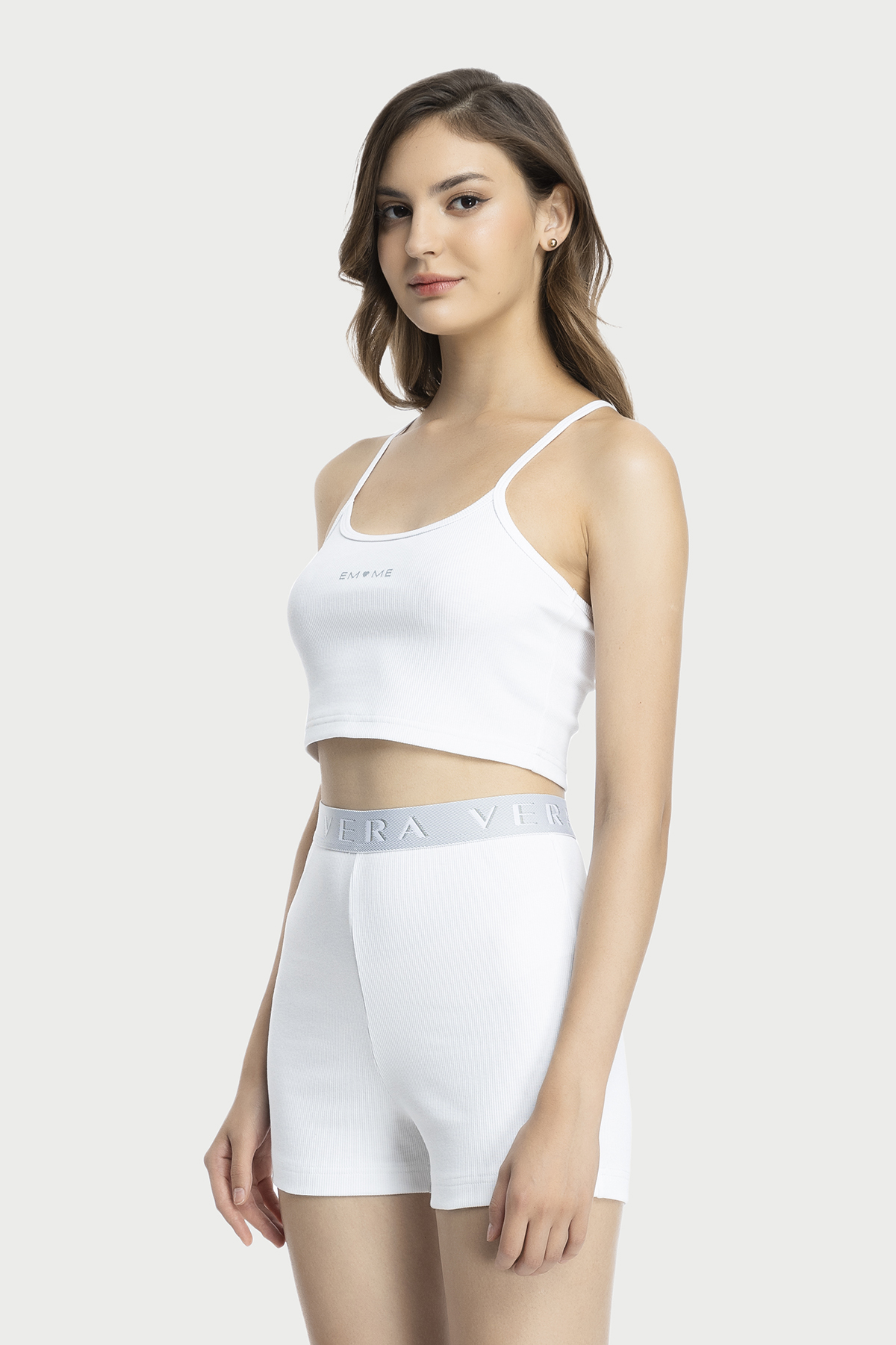 Quần Biker Short nữ Vera by Chipu Cotton Rib trơn - 0018