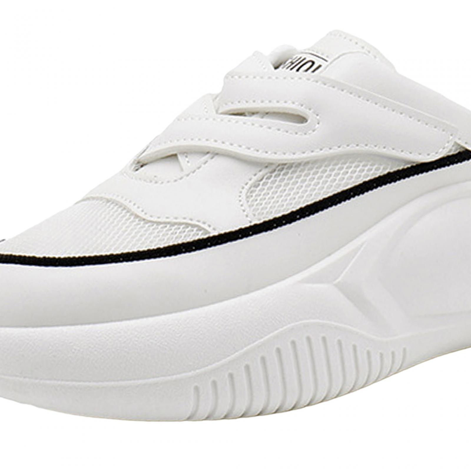 Women's Sandals Half Slippers Closed Toe White Shoes Comfortable Anti Slip Flat Sandals Backless Mules for Beach Travel Skirt Hiking Holiday