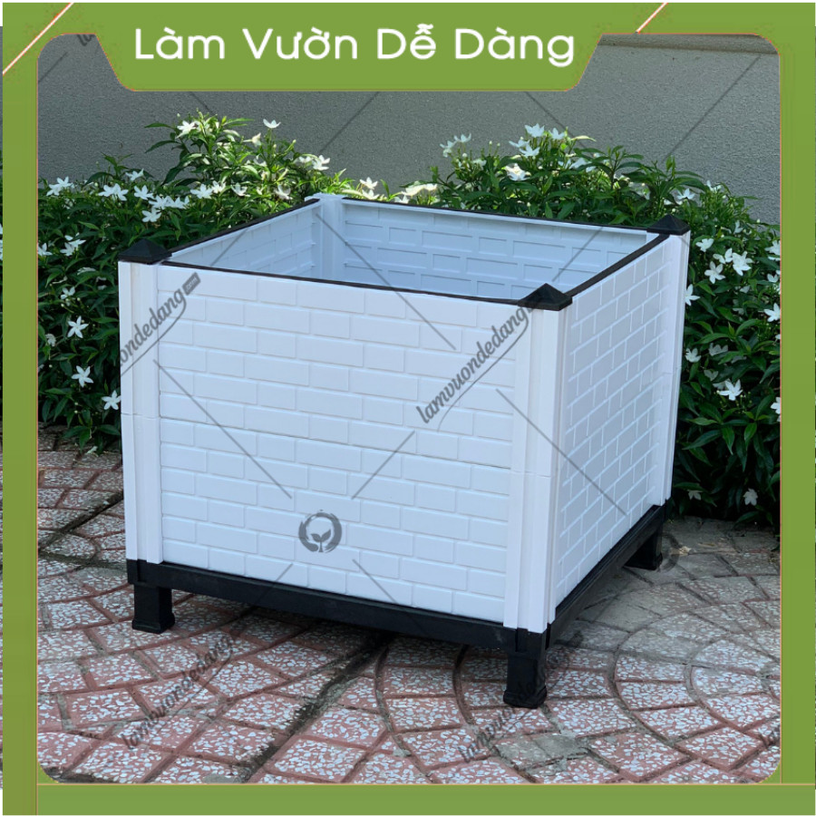 CHẬU GHÉP LẮP RÁP THÔNG MINH - Dùng làm chậu trồng hồng, hoa leo, rau quả tiện lợi - Có thể ghép đôi thành chậu lớn