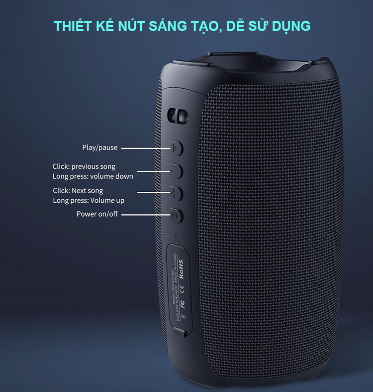Loa karaoke bluetooth siêu trầm Zealot S61, tặng 01 micro, hàng chính hãng