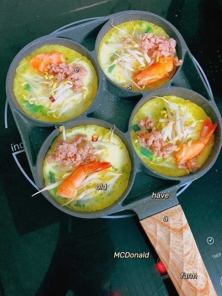 Chảo đá chống dính 4 ngăn sử dụng cho mọi loại bếp