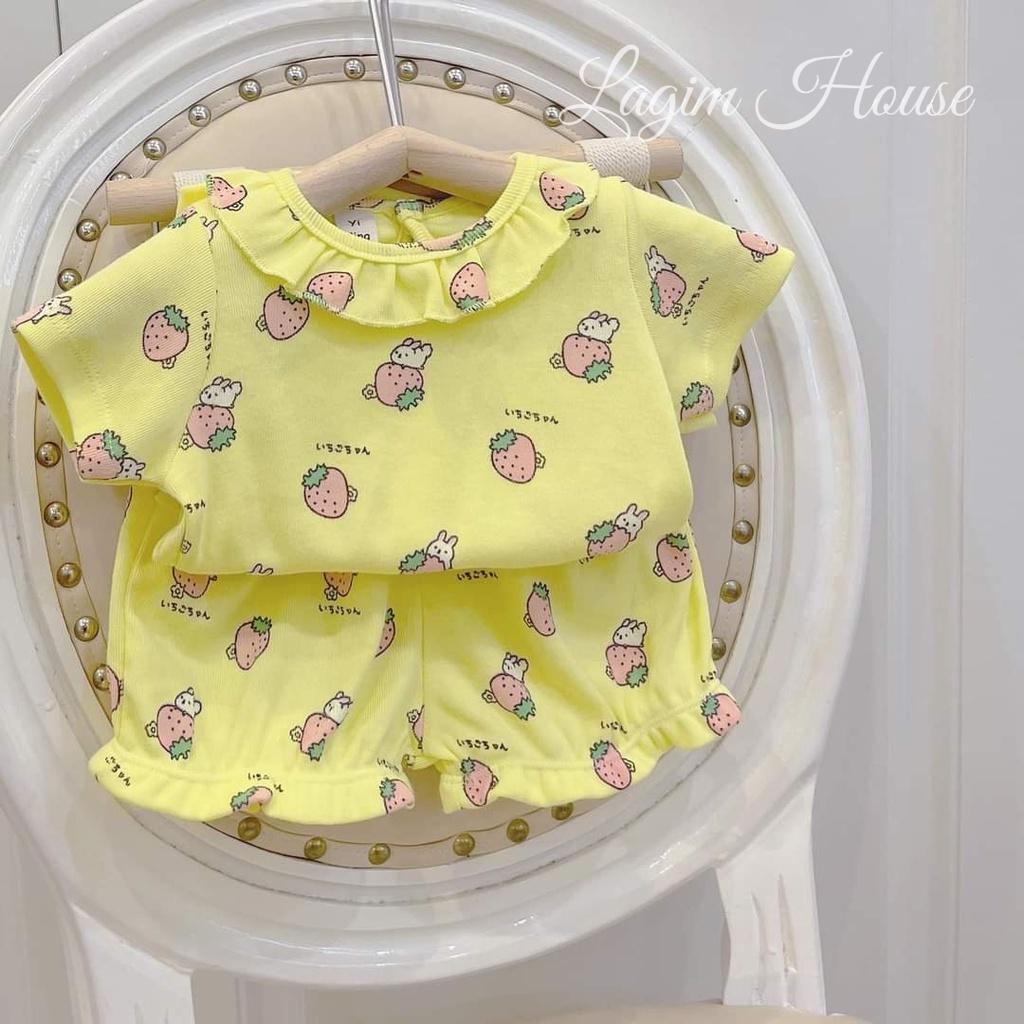 Đồ bộ thun hè cho bé gái, set bộ cotton mặc nhà chất mát mịn cho bé từ 7kg đến 18kg - Lagim House