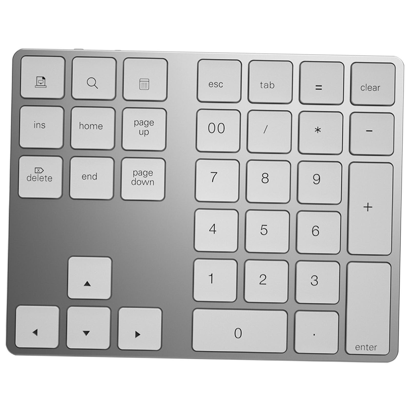 Mini Bluetooth Numeric Keypad Number Pad Accounting Wireless for PC Desktop