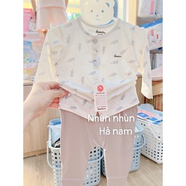 Bộ cài thẳng dài tay hoạ tiết sợi tre Avaler size nb đến 6-9m(nhiều mẫu