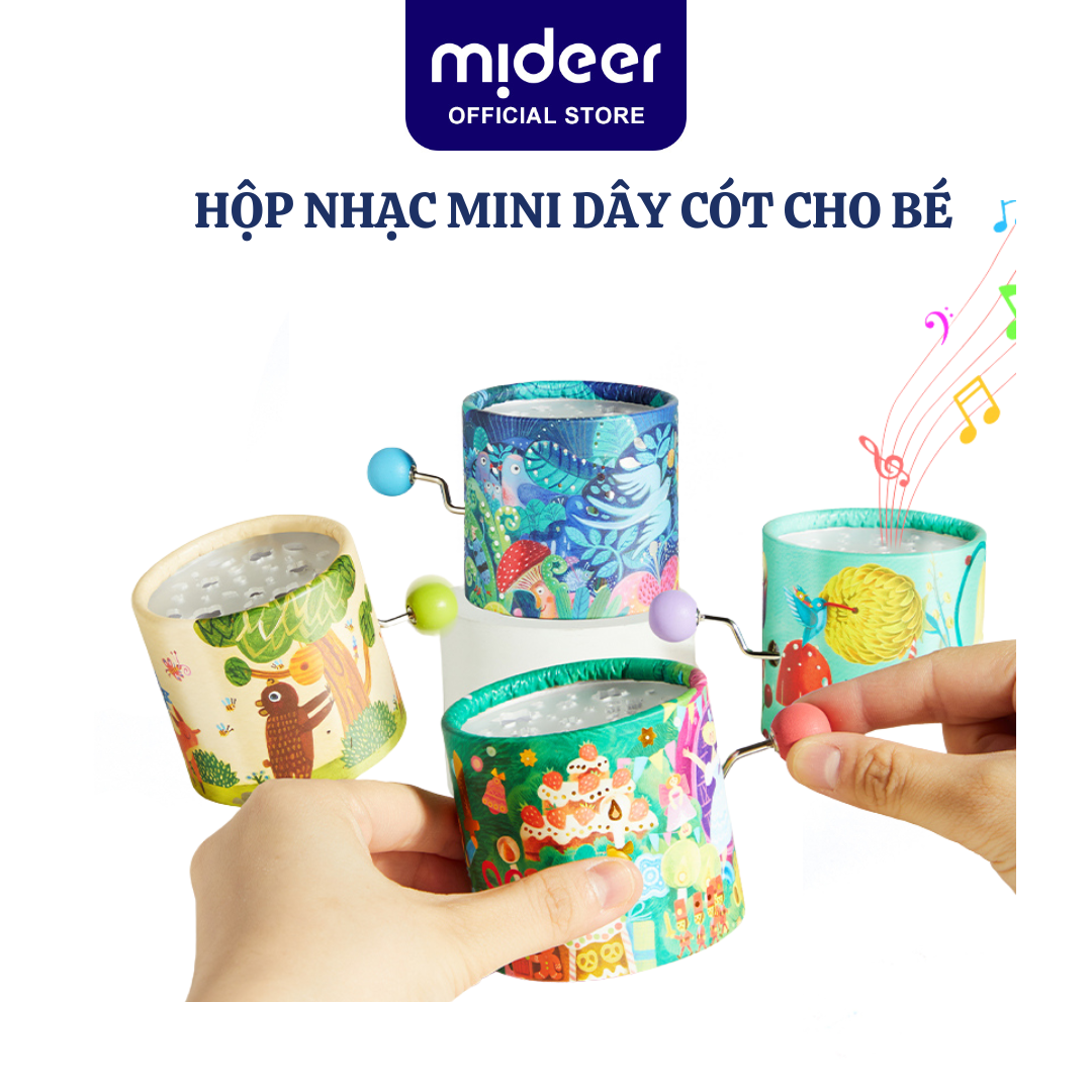 Hộp nhạc mini dây cót cho bé mideer Hand Crank Music Box