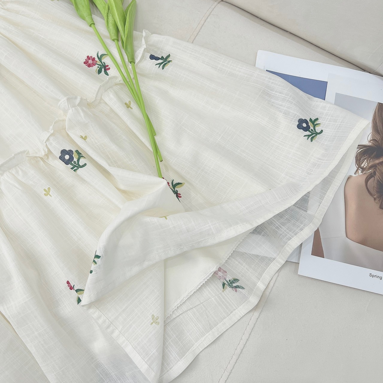 Đầm babydoll hoa ulzzang hàn quốc