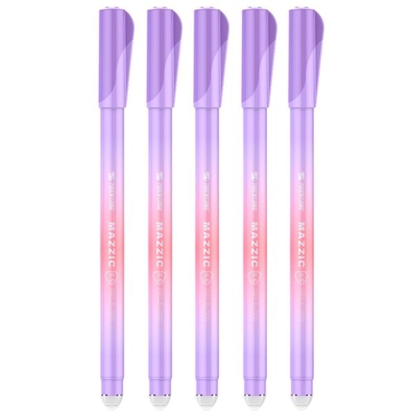 Vỉ 5 Bút Gel Xóa Được 0.5 mm - Thiên Long GELE-006 - Mực Tím