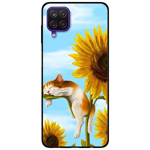 Ốp lưng dành cho Samsung Galaxy A12 - A21s - A31 - mẫu Mèo Ngủ Hoa