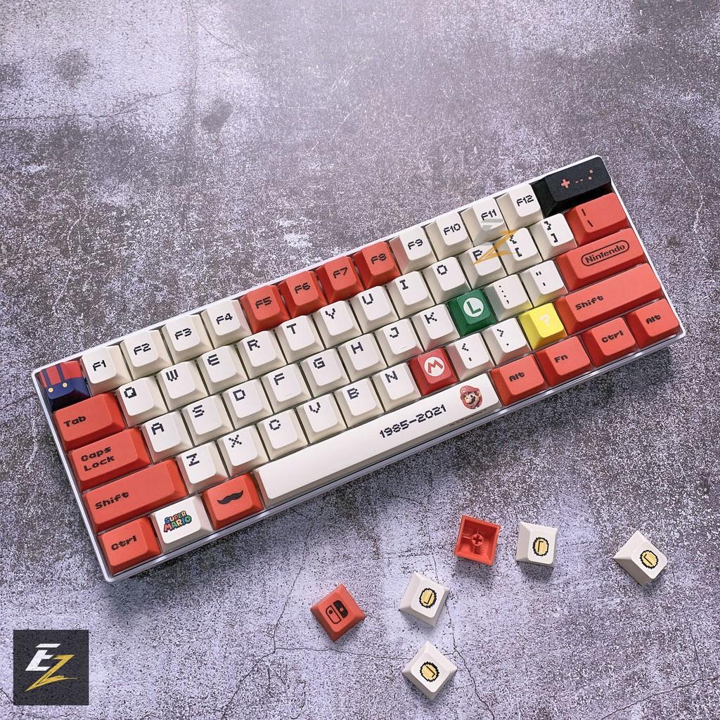 Keycap RETRO MARIO Thick PBT Dyesub 119 Phím Cherry Profile