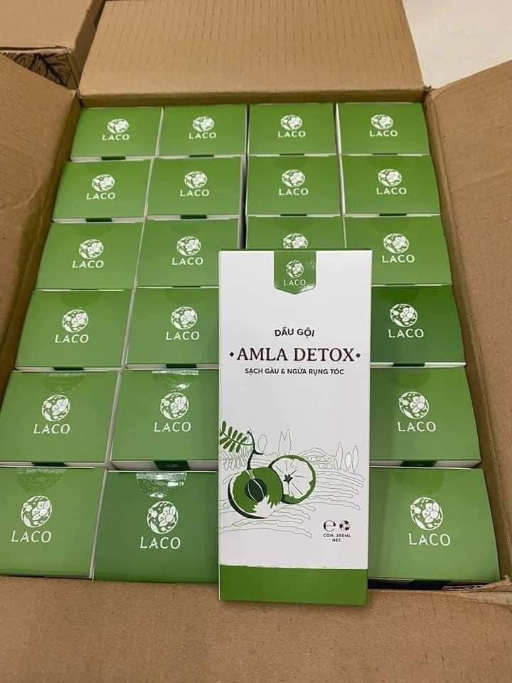 Dầu gội hữu cơ LACO Amla Detox sạch gàu và ngừa rụng tóc 