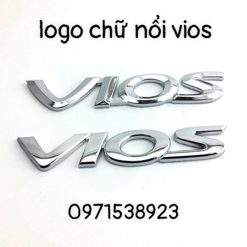 logo chữ nổi dành cho TOYOTA VIOS dán đuôi xe