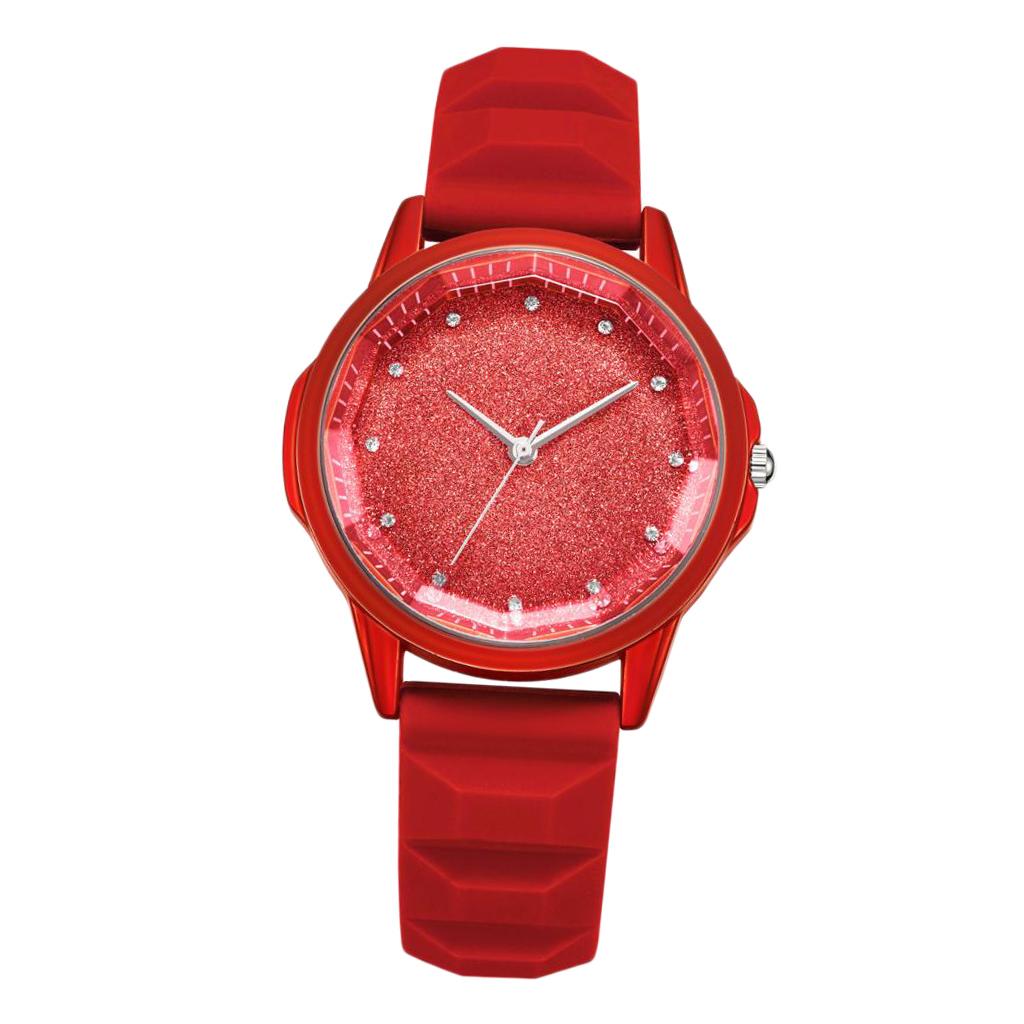 Elegant Sports Quartz Watch Fashion Casual Business Wristwatch Ladies Girls Dress Wristwatch with Rubber Band