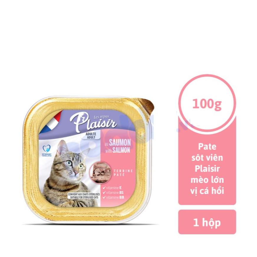 160Gram Pate Pawsome cho MÈO, Pate MÈO Sốt Viên Plaisir đủ loại, Pate của Pháp dành cho Thú Cưng