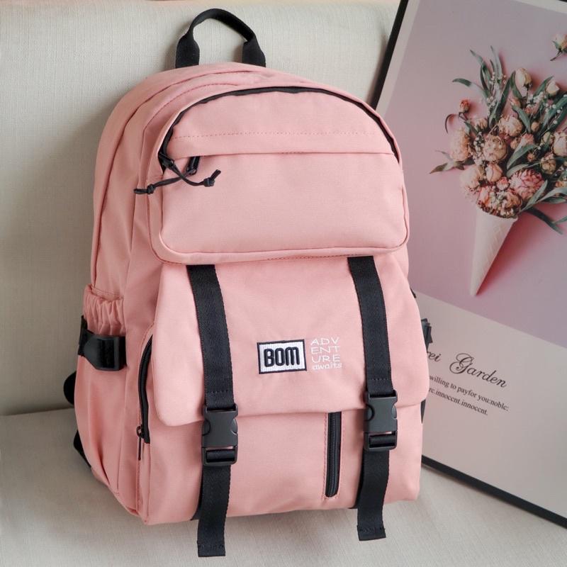 Balo học sinh, sinh viên thời trang unisex với chất dù cao cấp nhẹ bền - BOM