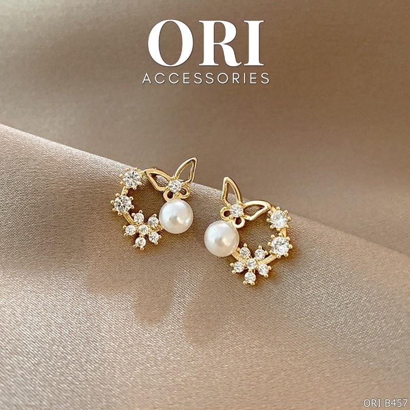 Bông tai nữ dáng nhỏ cánh bướm Aretha thời trang xinh xắn ORI ACCESSORIES B457