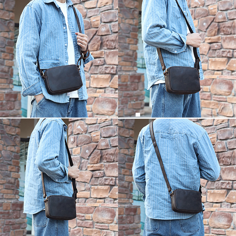 Túi đeo chéo nam DA BÒ THẬT phong cách mới  - BEE GEE DCN9241