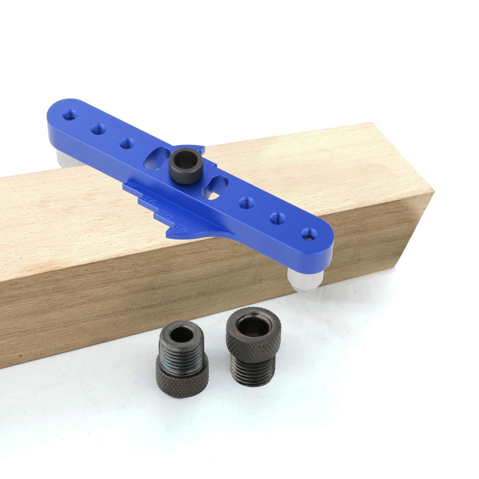 Aluminum Alloy Woodworking Hole Jig Kit Hole Locator Self Centering Drill Guide Hole Puncher for Woodworking Carpentry Tool