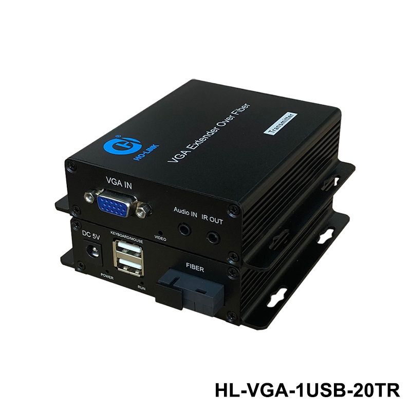 Bộ chuyển đổi kéo dài Vga sang quang Ho-link HL-VGA-1USB-20TR - Hàng Chính Hãng