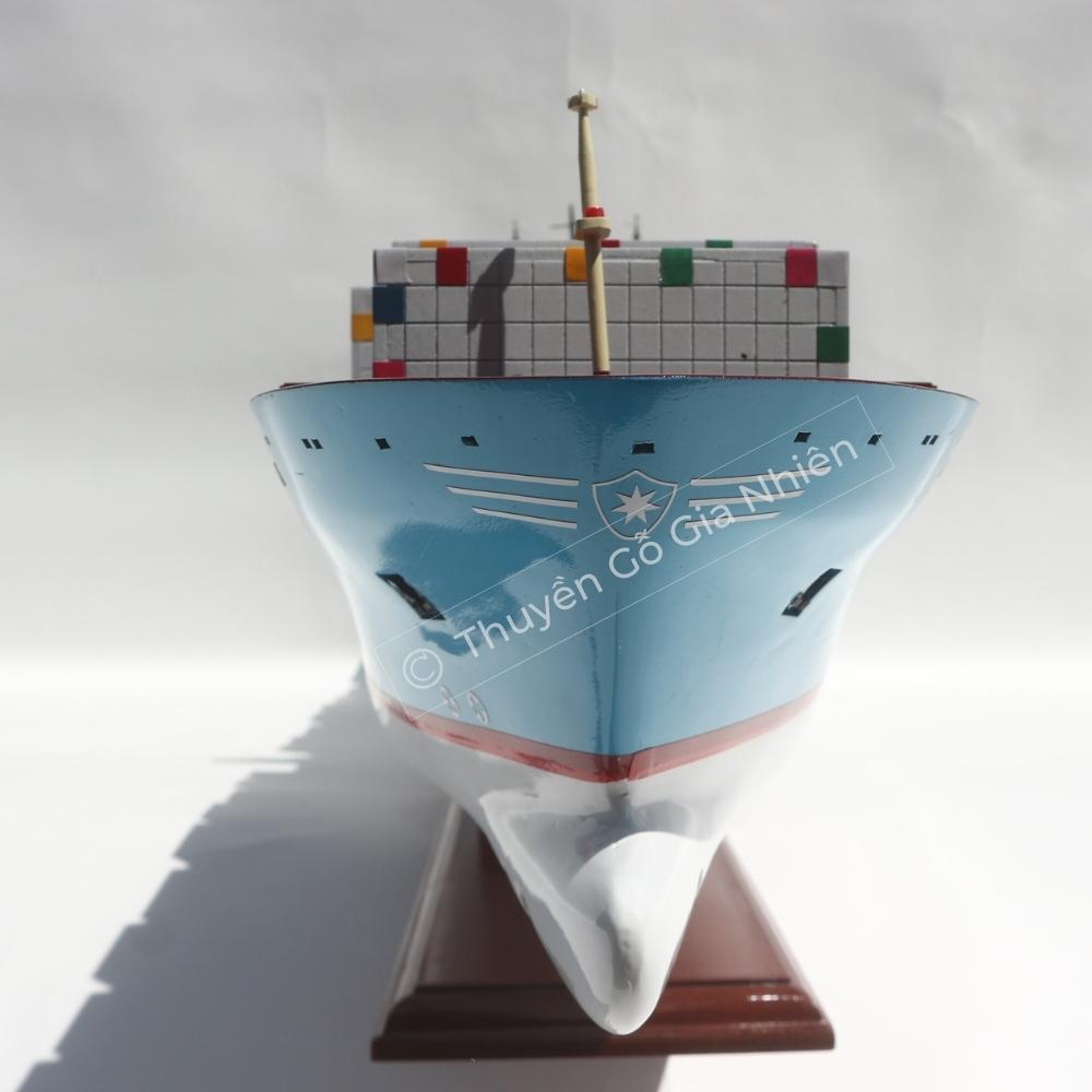 Mô Hình Thuyền Gỗ Trang Trí Phong Thủy Dạng Thuyền Thương Mại EMMA MAERSK Chính Hãng, Hàng Xuất Khẩu Chất Lượng Cao