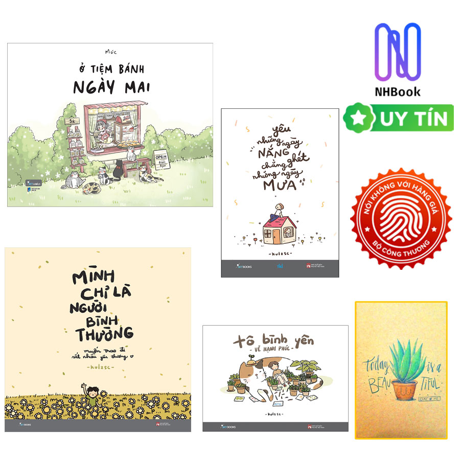 Combo 4 Cuốn Sách Tô Màu Để Chữa Lành : Tô Bình Yên Vẽ Hạnh Phúc + Mình Chỉ Là Người Bình Thường  +Yêu Những Ngày Nắng Chẳng Ghét Những Ngày Mưa Và Ở Tiệm Bánh Ngày Mai - Skybooks-
