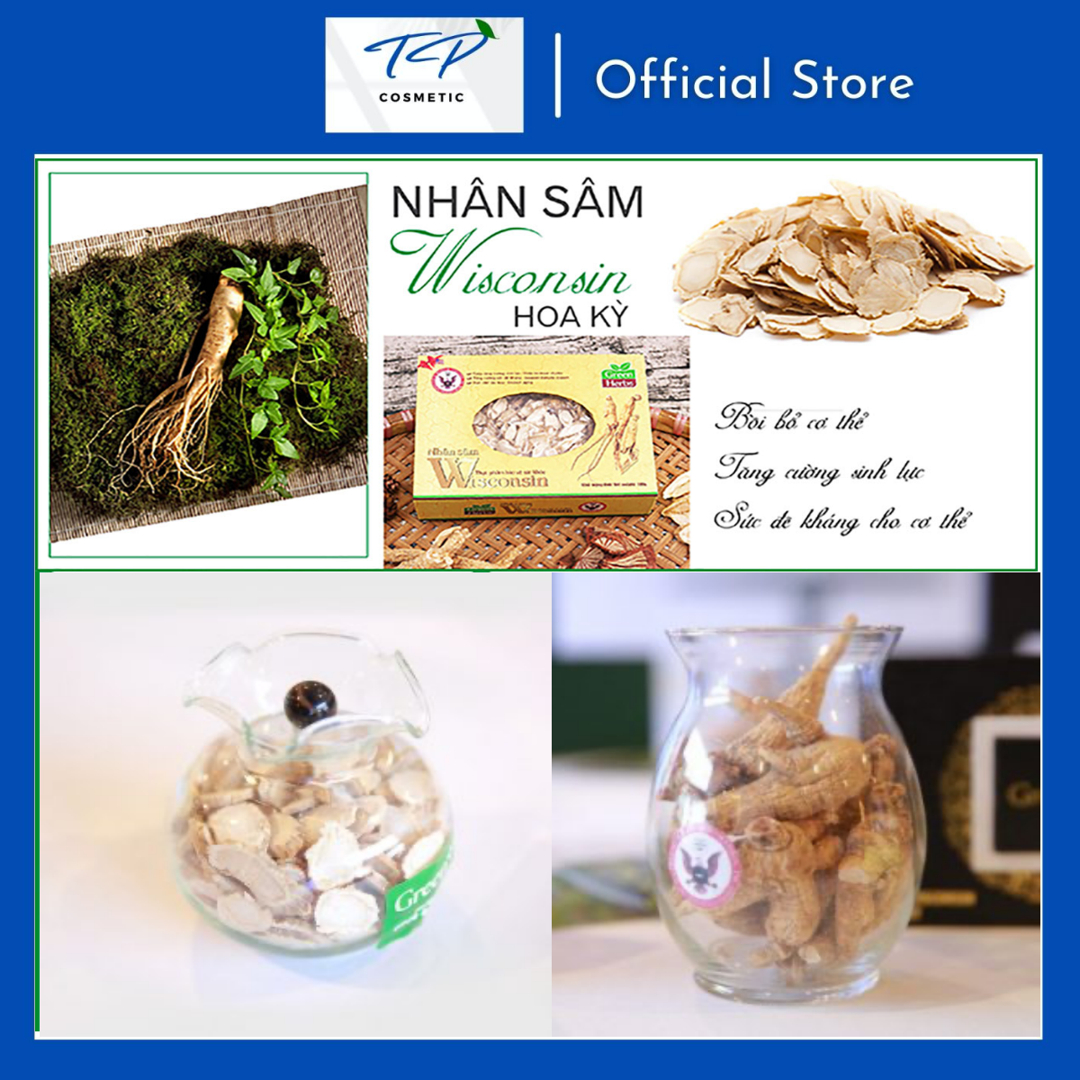 Nhân Sâm Wisconsin Hoa Kỳ (Sâm Mỹ) Nguyên Củ 50g, 100g: Bồi Bổ Sức Khỏe, Tăng Sức Đề Kháng, Điều Hòa Lipid Máu.