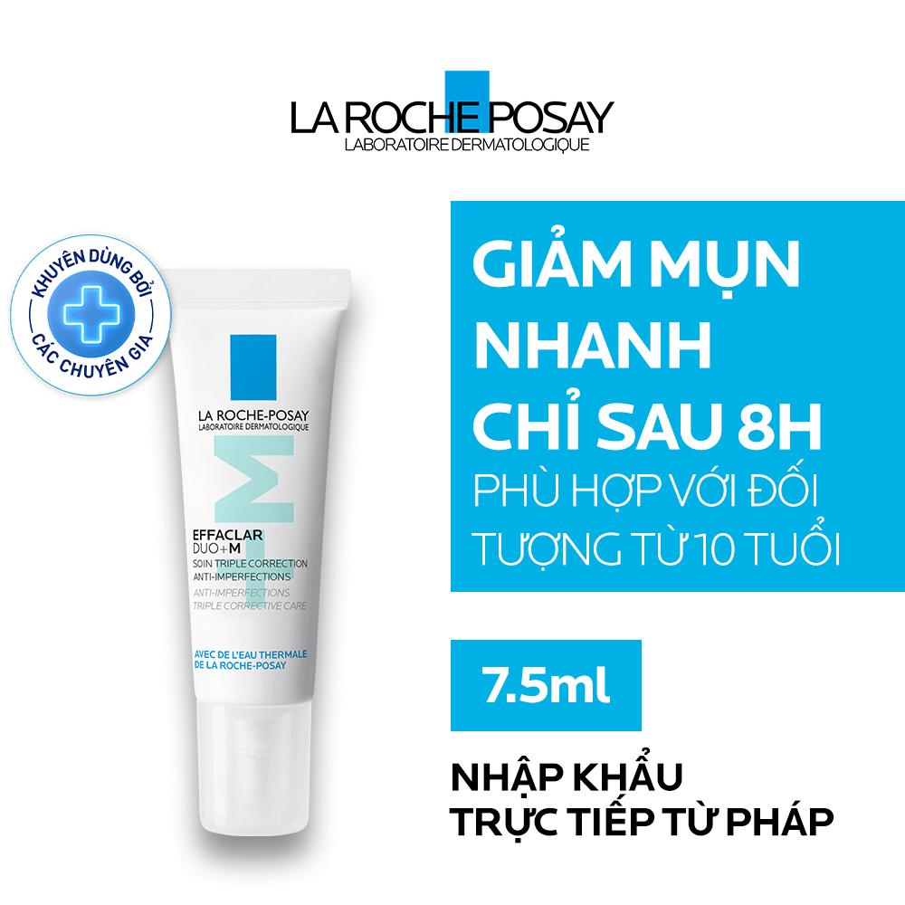 Kem dưỡng giảm mụn nhanh 8 giờ La Roche-Posay Effaclar Duo+ M 7.5ml