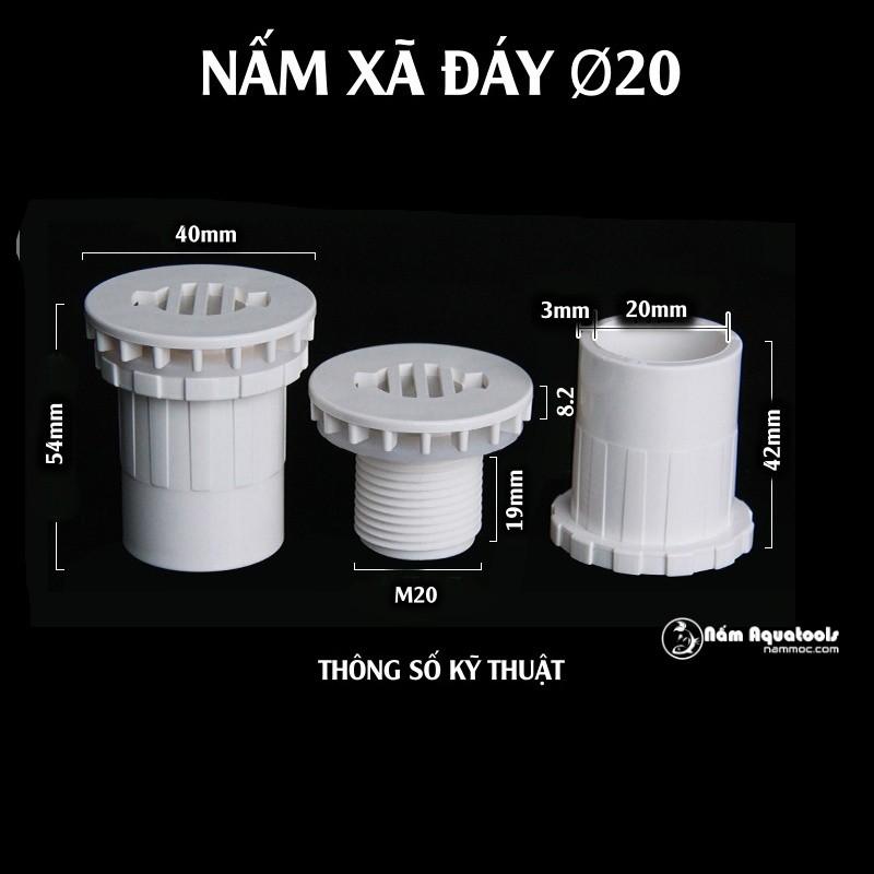 Nấm Hút Đáy F20 / F32 - Out Thoát Nước Xã Đáy Bể Cá | Phụ kiện thuỷ sinh Nấm Aquatools