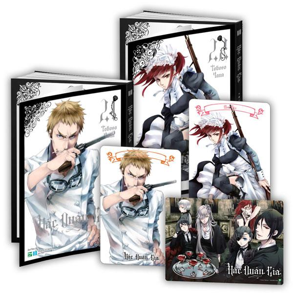 Bộ Manga Hắc Quản Gia - Tập 21 + Tập 22 (Bộ 2 Cuốn) - Tặng Kèm 2 Black Card + Card Nhựa