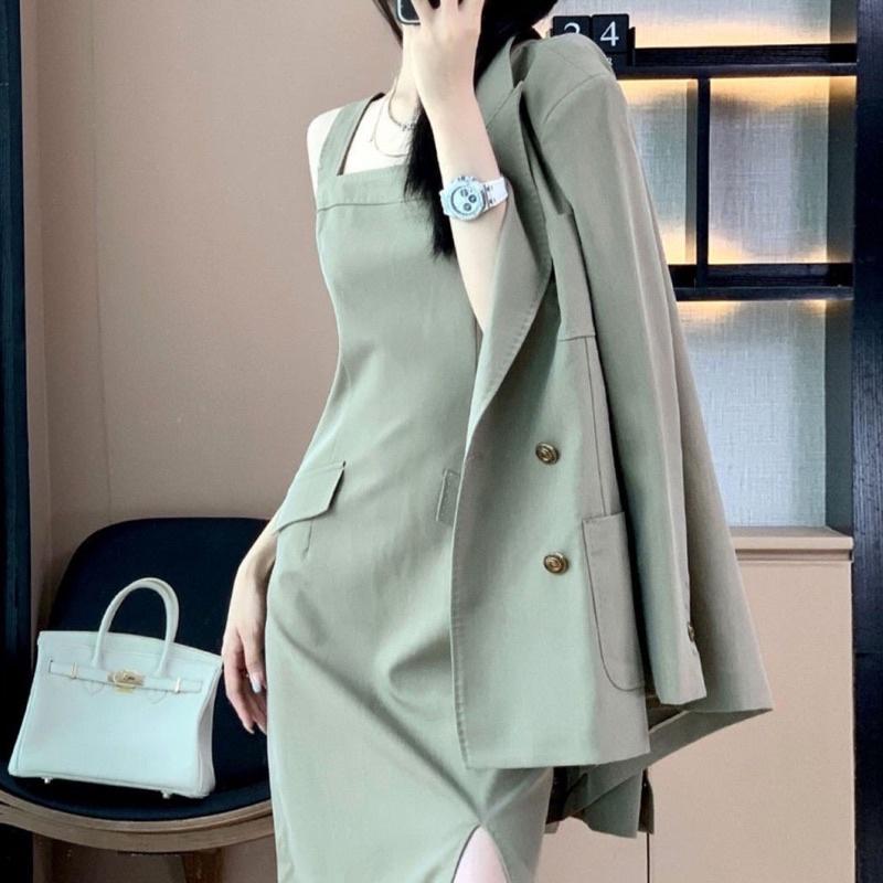 Set đồ Áo Blazer nữ+ váy hai dây phong cách hàn quốc mẫu mới chất đẹp mã RB03