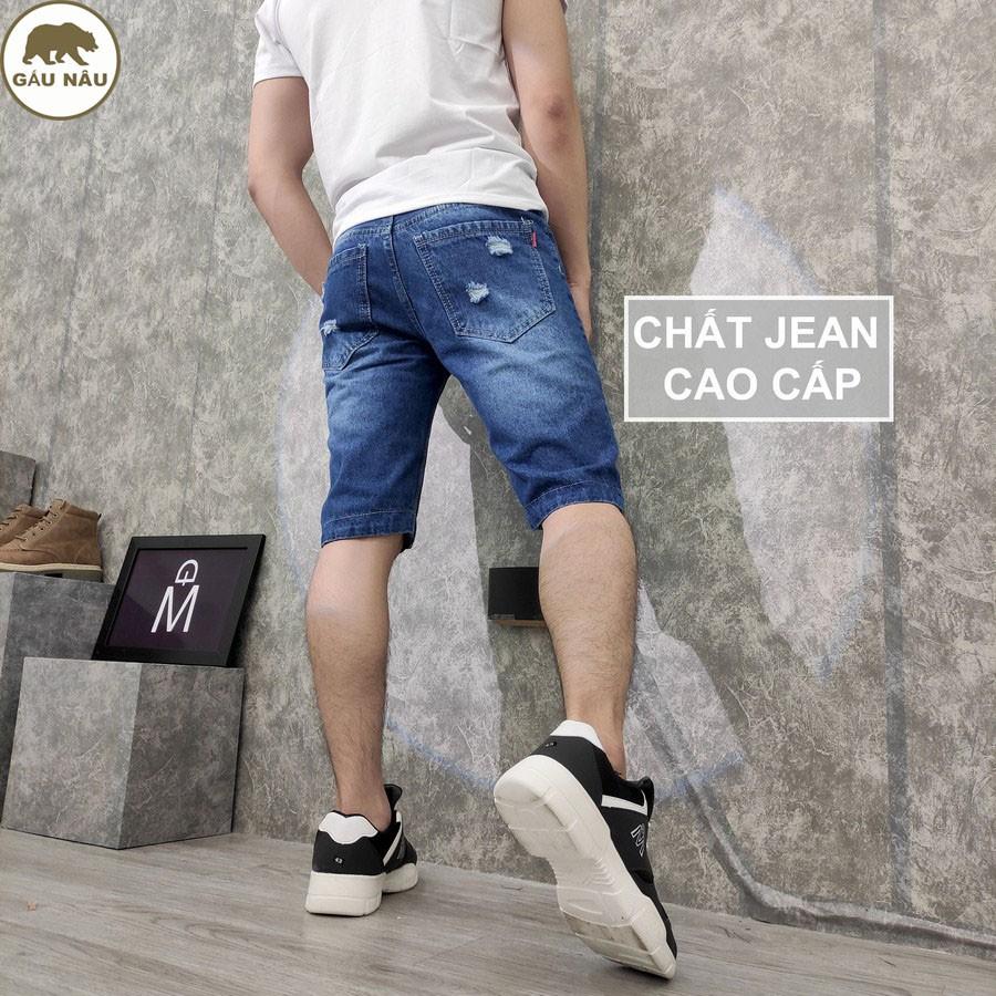 Quần short jean nam GN418 màu chuẩn đẹp Gấu Nâu