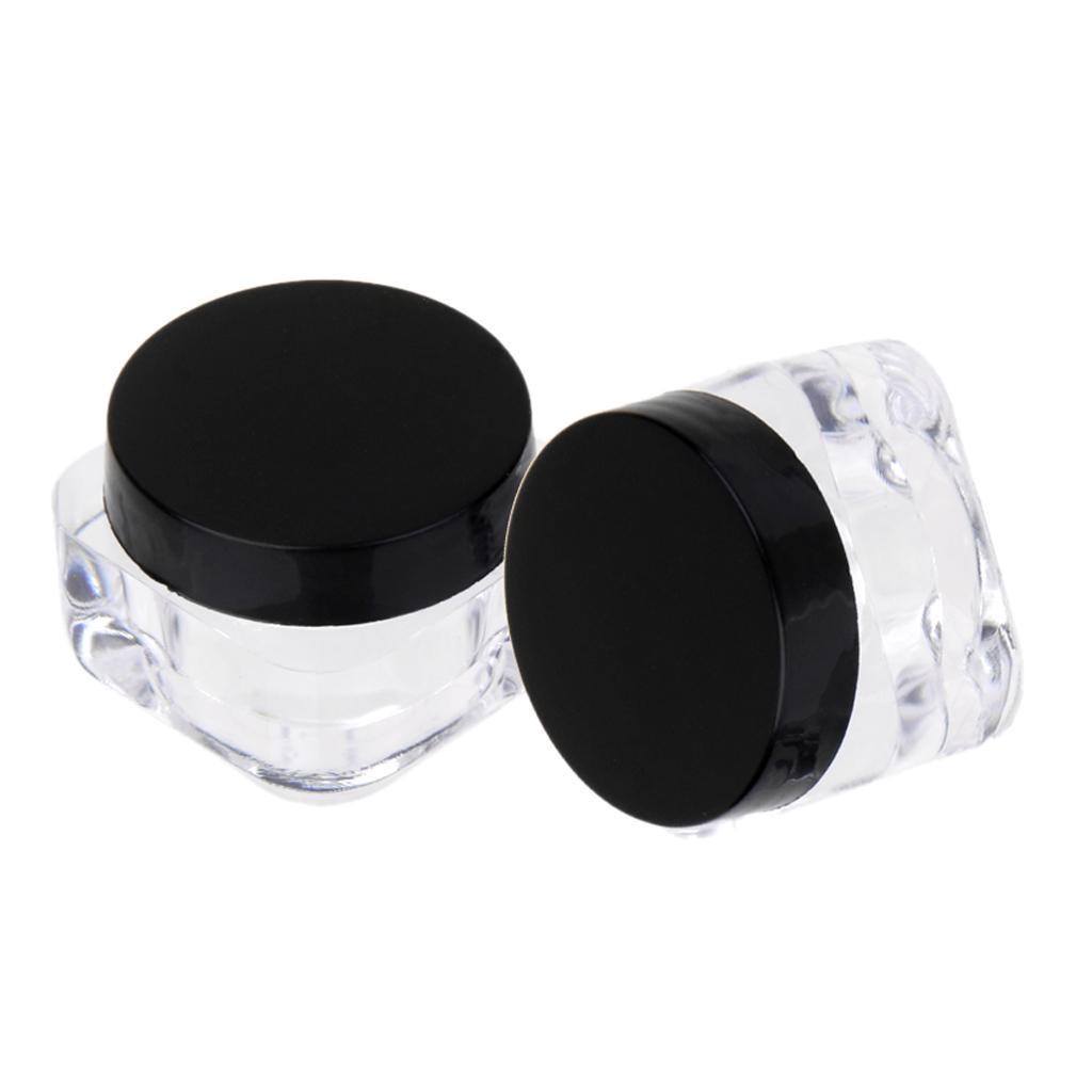 2Pcs Cosmetic Empty Jar Pot Eyeshadow Makeup Face Cream Lip Balm Container