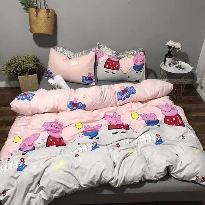 BỘ CHĂN GA COTTON HỌA TIẾT ĐỘNG VẬT