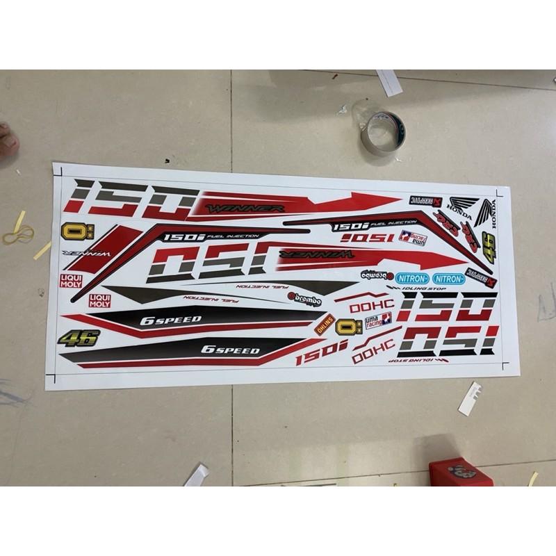 Tem rời dành cho xe Winner v1 dán xe trắng