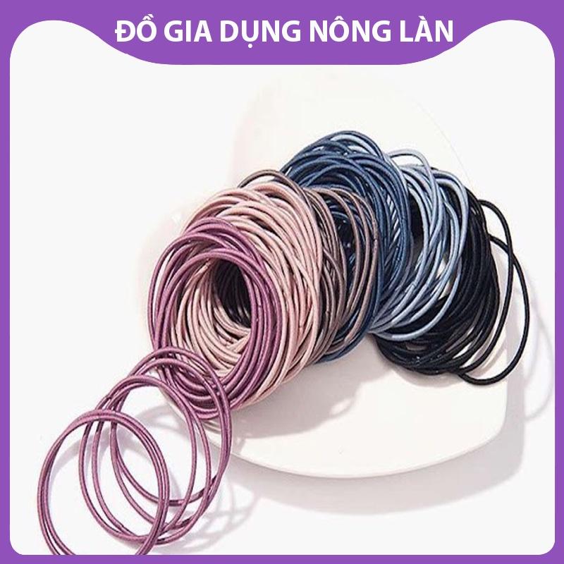 Set 100 dây buộc tóc Hàn Quốc NLShop, chun buộc tóc cho bé, đồ cột tóc xinh xắn tiện dụng