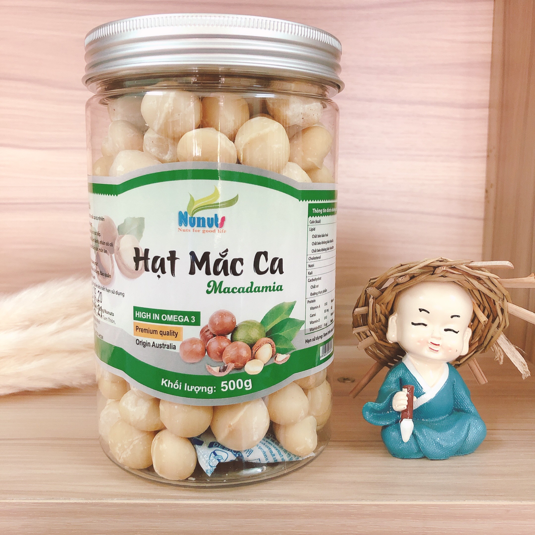 Hạt macca Úc đã tách vỏ (loại 1 nguyên hạt), sấy giòn ăn liền hoặc làm sữa Nunuts ( nhân macca)