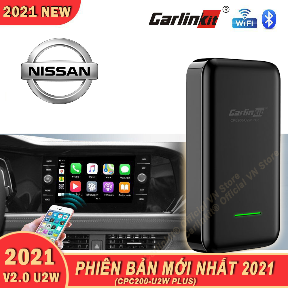 Carlinkit 2.0 U2W Plus 2021 - Apple Carplay không dây cho xe Nissan màn hình nguyên bản