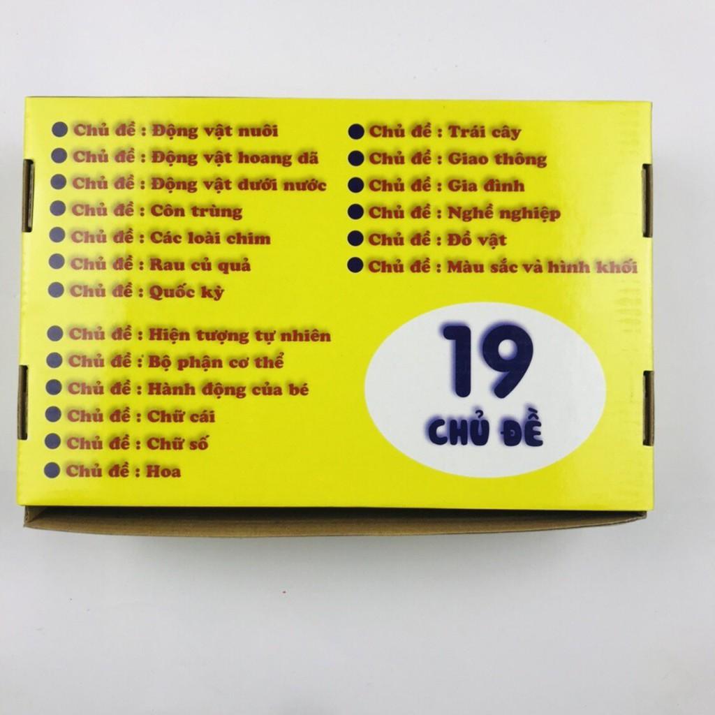 Bộ Thẻ Học Thông Minh 19 Chủ Đề loại TO song ngữ chuẩn Glenn Doman Flashcard cho bé từ 0-6 tuổi