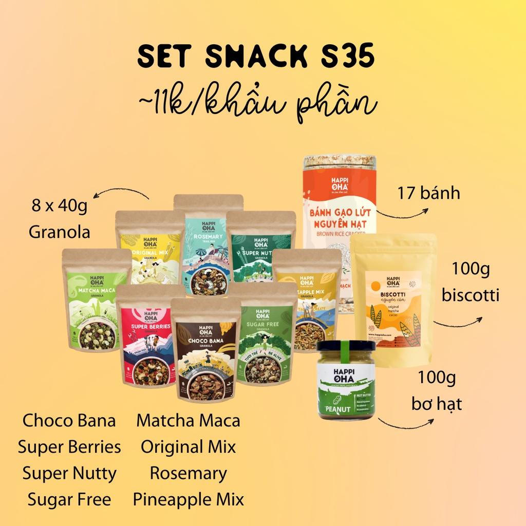 SET SNACK 35 KHẨU PHẦN S35 - ĂN VẶT ĂN XẾ HEALTHY