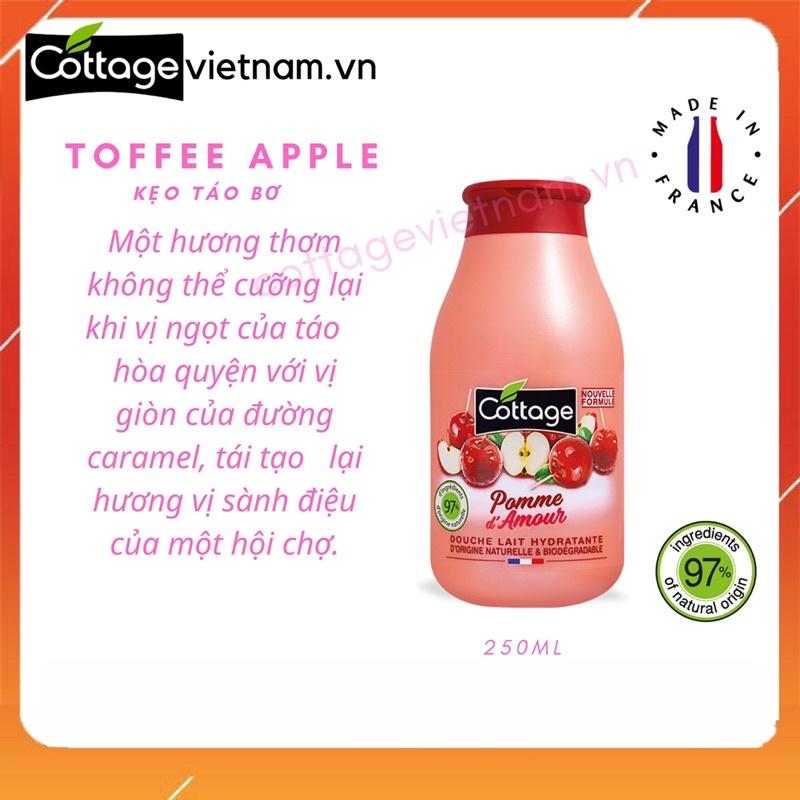 Sữa tắm chính hãng Cottage từ Pháp dung tích 250ml, nhiều hương thơm