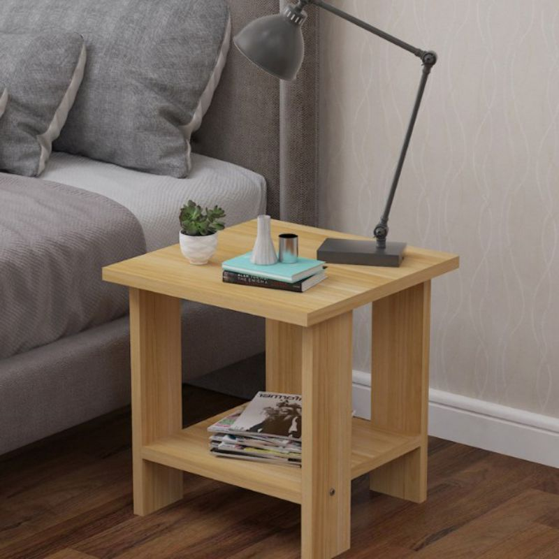 Kệ Bàn Trà Nhỏ 2 Tầng Bằng Gỗ MDF Để Đầu Giường Tiện Lợi, Kệ Để Đầu Giường Đa Năng 2 Tầng Decor Phòng Khách
